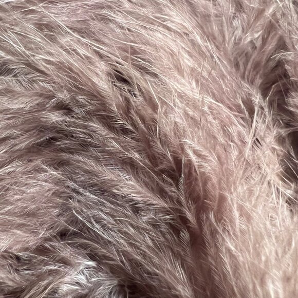 Purple Real Feather Overcoat Whimsigoth Indie Grunge Fairycore Old Money Boho L - Picture 12 of 14